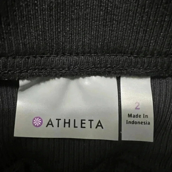 ATHLETA BLACK PANTS NYLON JOGGER POCKETS FLAIR STRETCH WAIST SIZE X SMALL 2 - Picture 6 of 11
